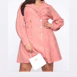Natalie Faux Suede Jacket Dress